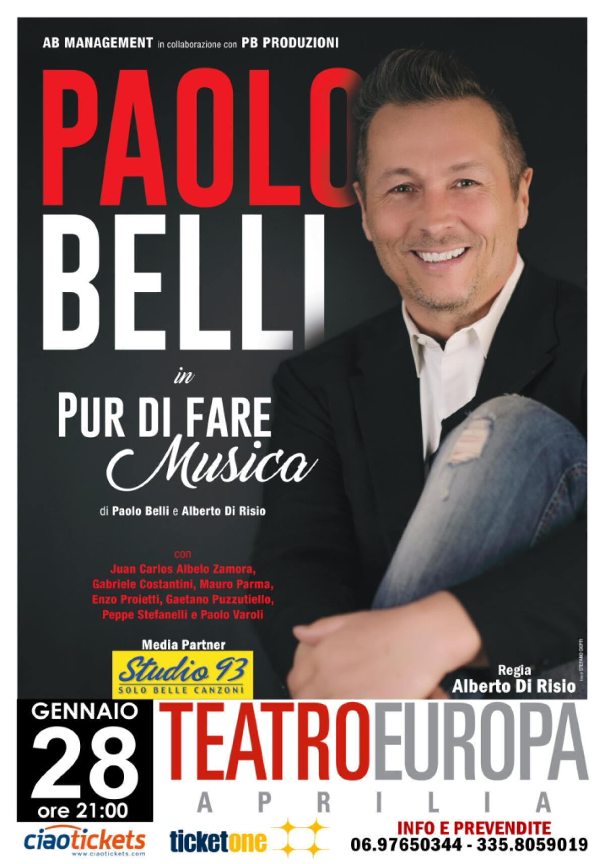 "Pur di fare musica". Ad Aprilia questo sabato sera il nuovo, irresistibile spettacolo di Paolo Belli! - 