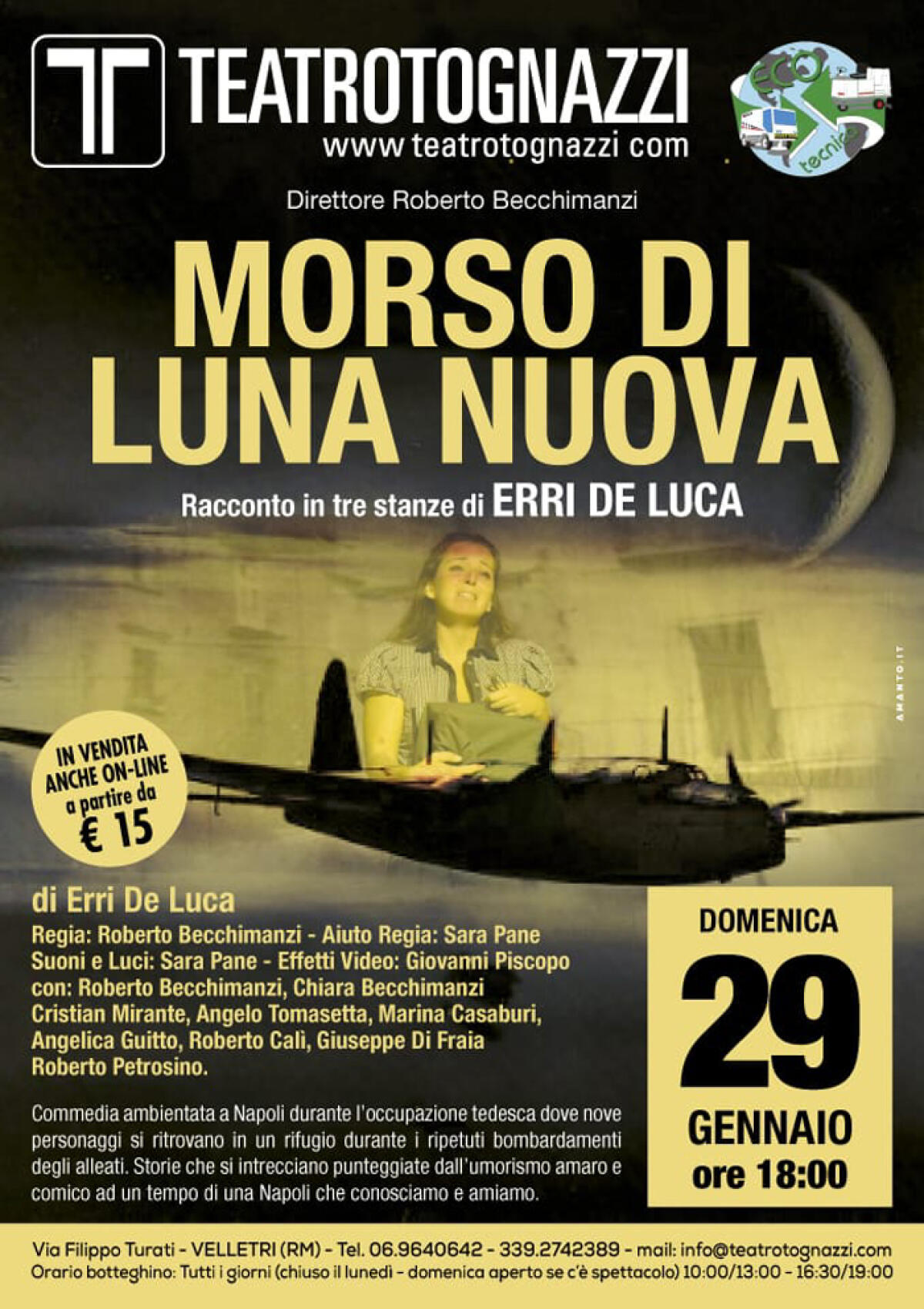 VELLETRI - Al Teatro Tognazzi in scena lo spettacolo “Morso di Luna Nuova”. - 