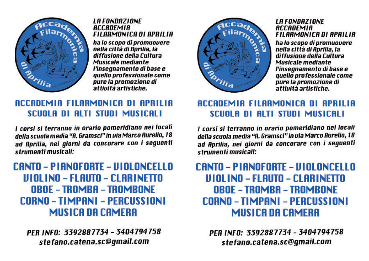 L’Accademia Filarmonica di Aprilia apre le iscrizioni - 