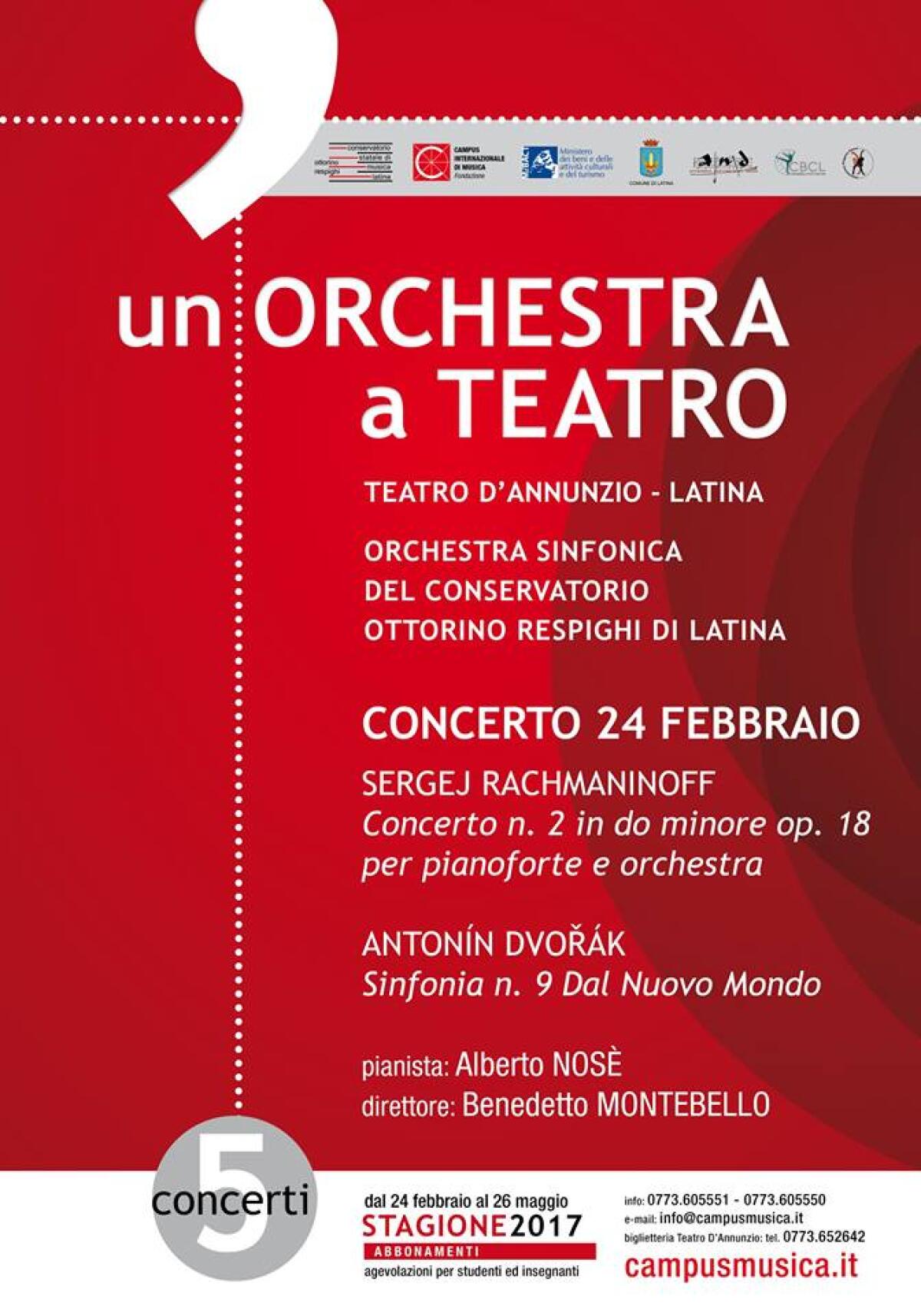 LATINA - Quinta edizione de "Un’Orchestra a Teatro": questo mercoledì la presentazione. - 