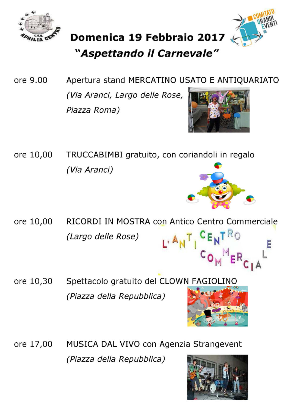 “Aspettando il Carnevale”: festa in centro ad Aprilia questa domenia - 