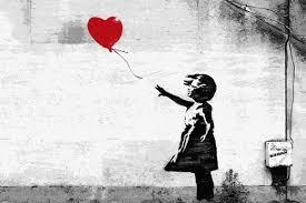 L'opera Girl with a balloon dello street artist Banksy