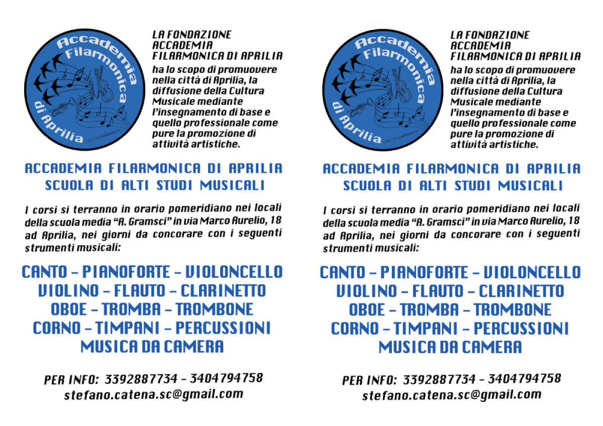 Prove aperte questa sera per il coro dell'Accademia Filarmonica di Aprilia - 