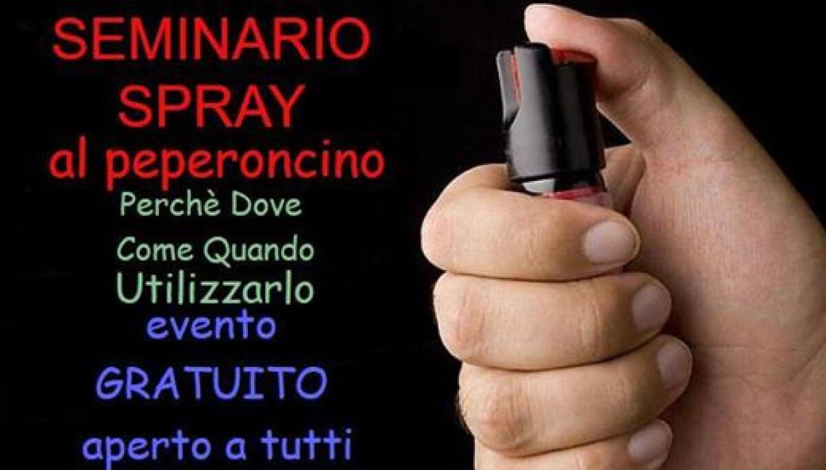Seminario gratuito ad Aprilia per imparare ad usare lo spray al peperoncino - 