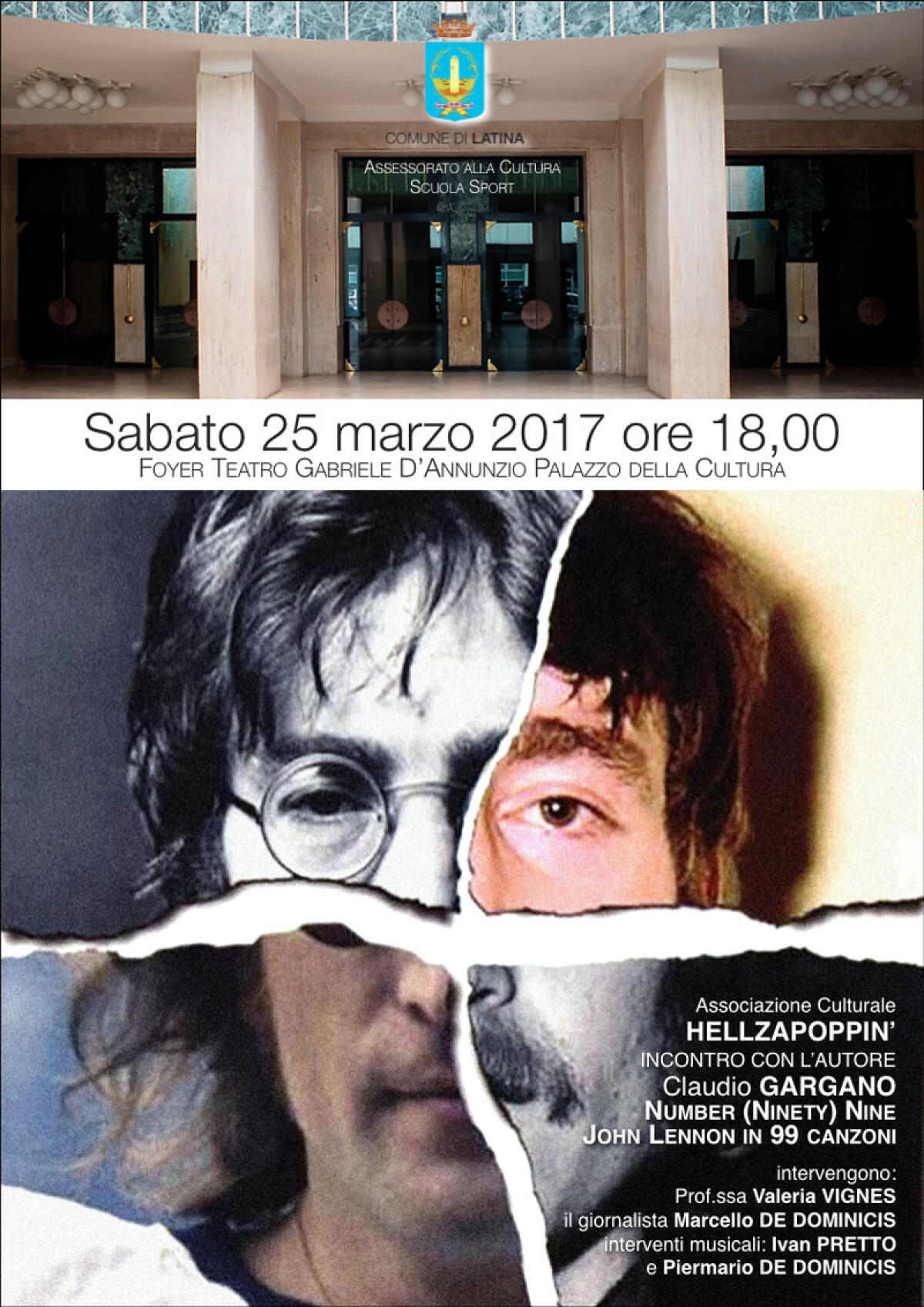 Al D'Annunzio di Latina la presentazione del libro "Number (ninety) nine) - 