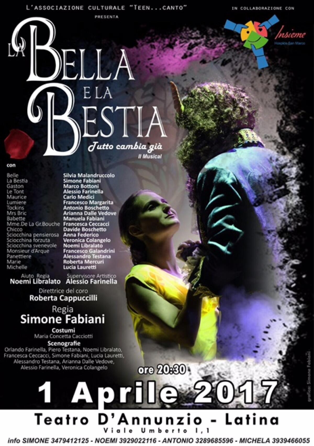 "La Bella e la Bestia – tutto cambia già", in scena al D'Annunzio di Latina - 