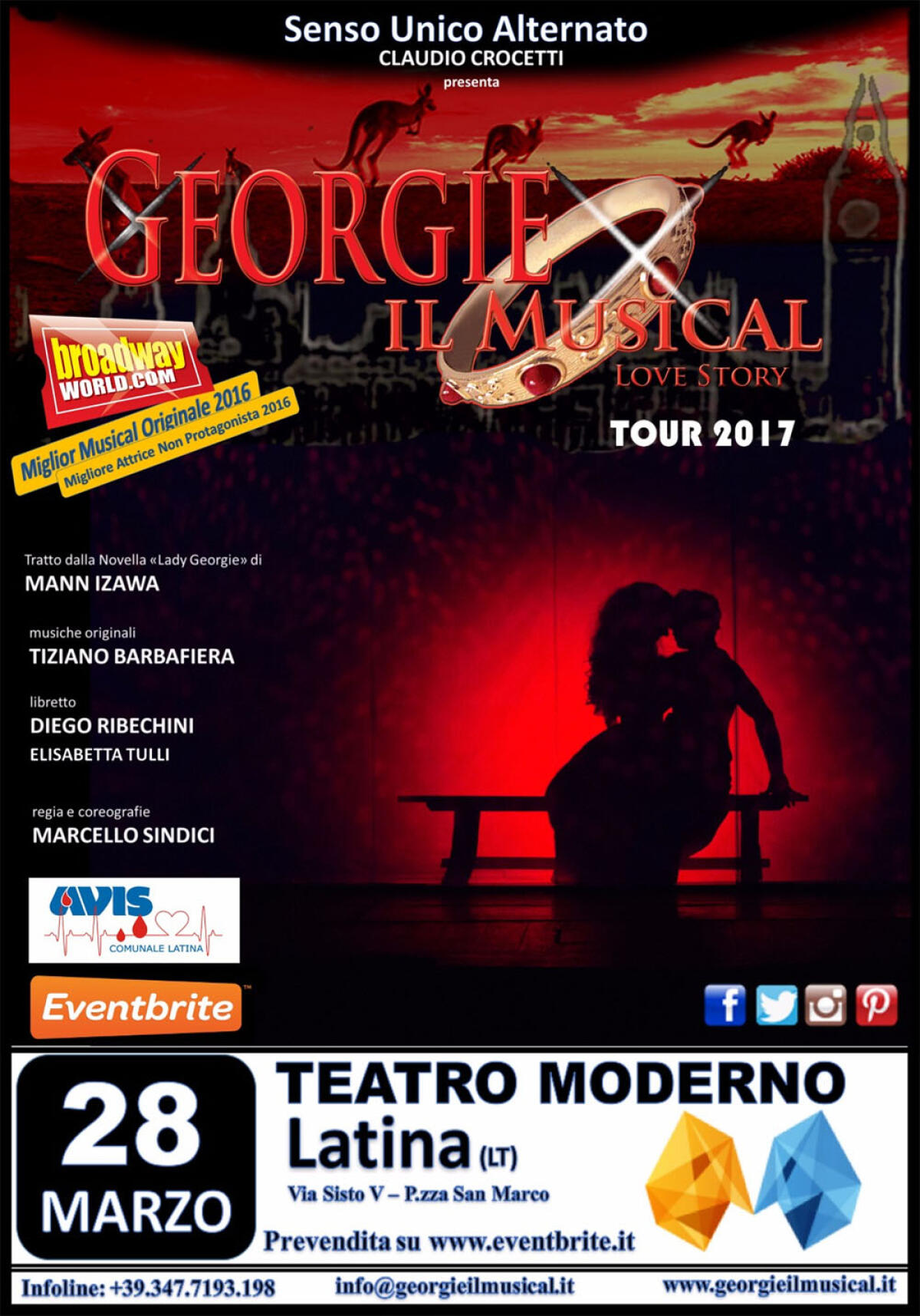 Al Teatro Moderno stasera “Georgie il Musical”,  testimonial ufficiale dell'Avis. - 