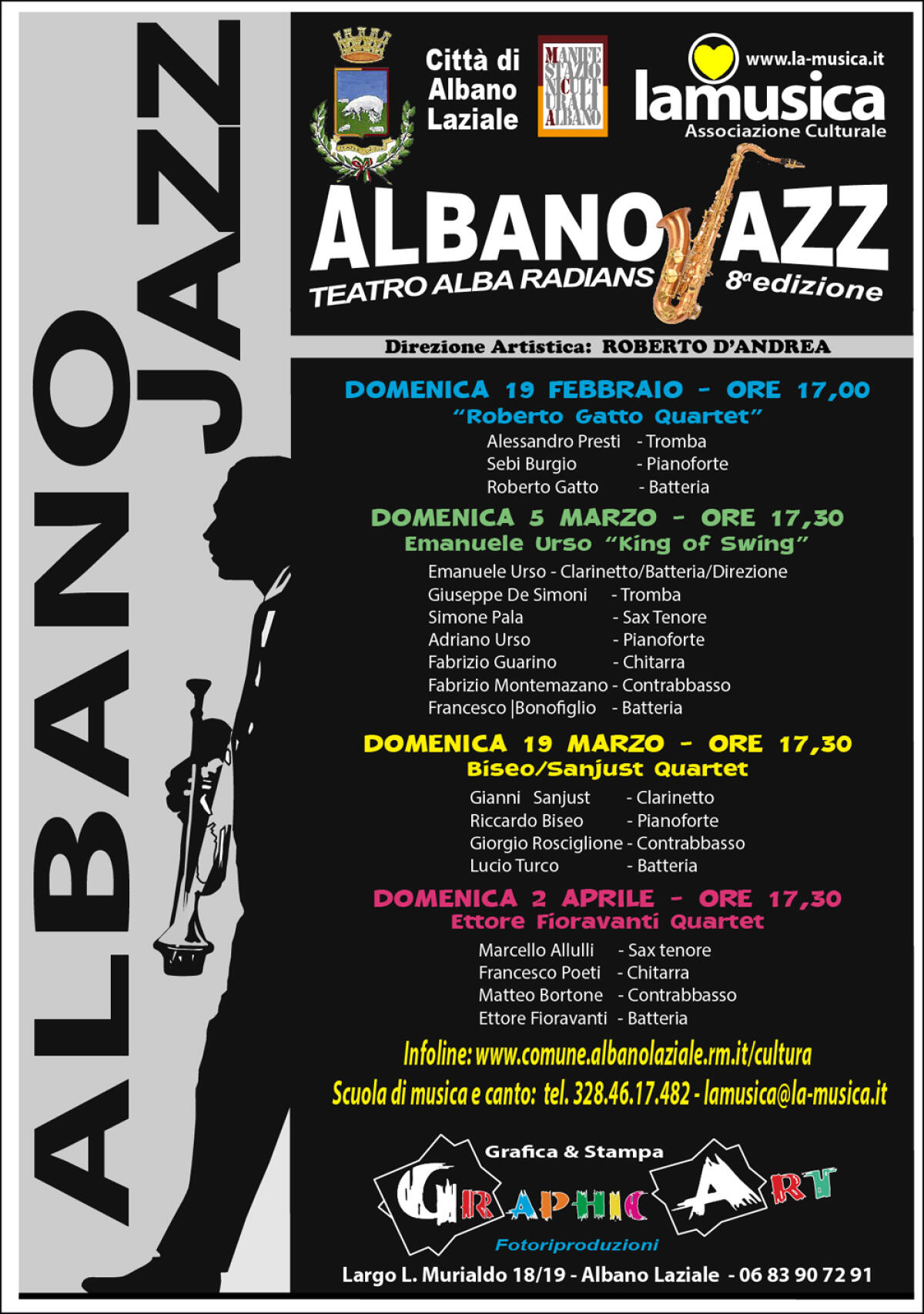 Al Teatro Alba Radians di Albano si esibisce l'Ettore Fioravanti Quartet - 