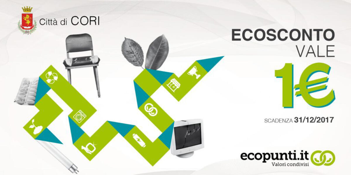 CORI – Al via il progetto “EcoPunti”, per chi aiuta l’ambiente e sostiene l’economia locale. - 
