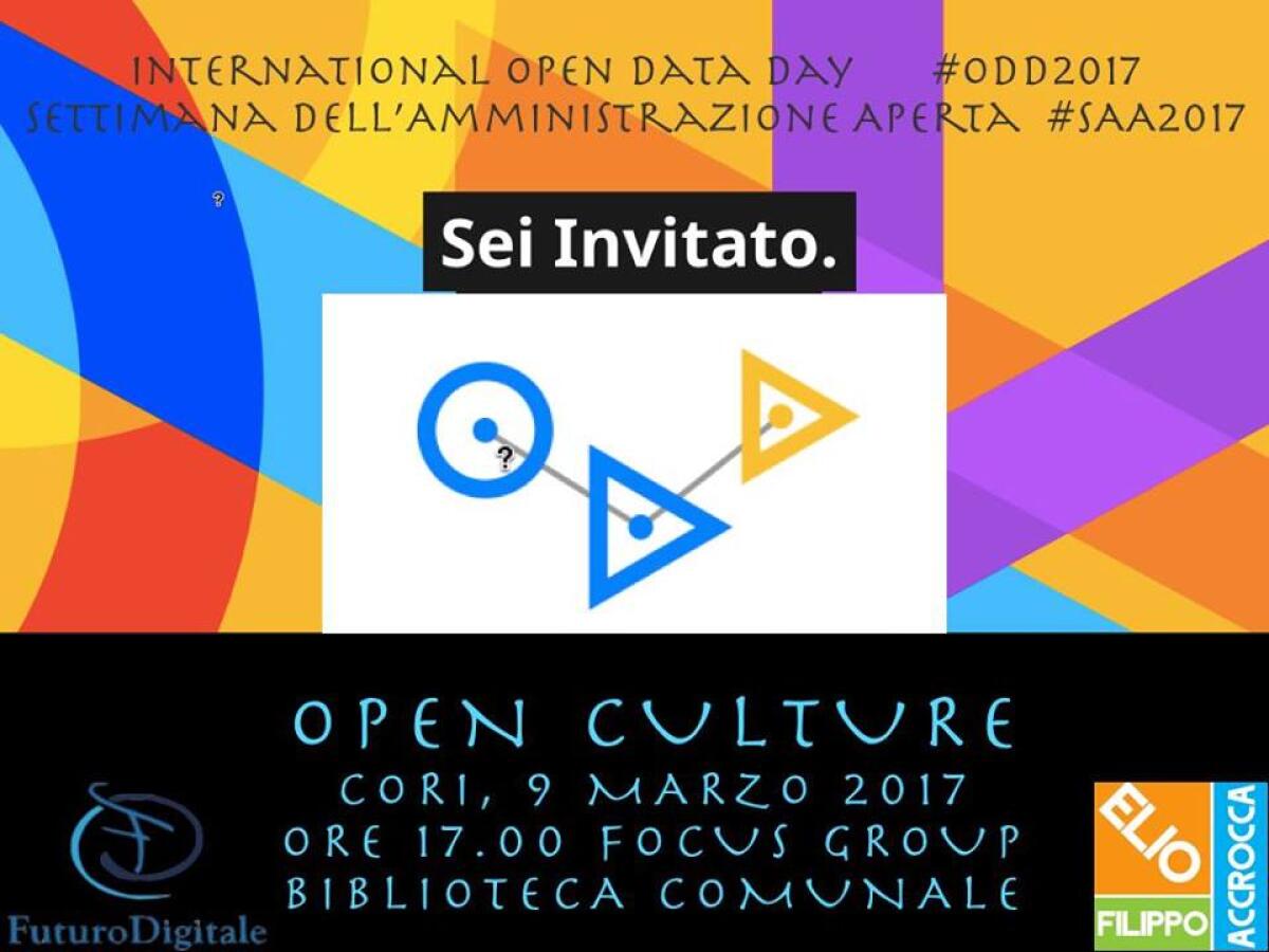 Cori, un focus group sull'apertura dei dati pubblici e sul loro riuso - 