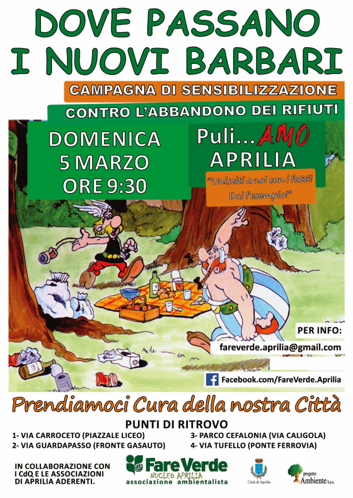 “Dove passano i nuovi Barbari’”: domenica 5 marzo giornata ecologica con "Fare Verde" di Aprilia. - 