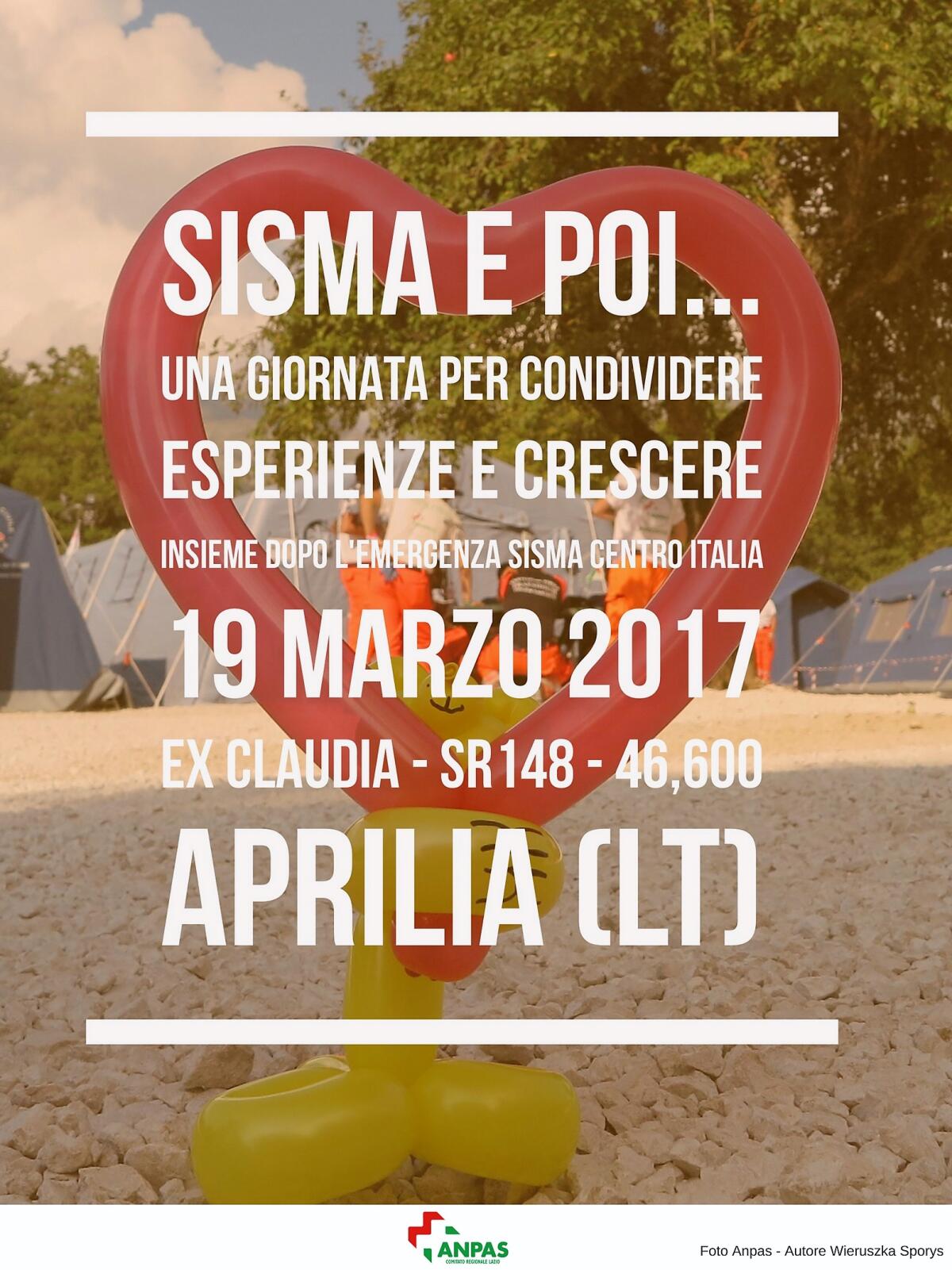 Sisma e poi, l'iniziativa ad Aprilia con Anpas e Cb Rondine - 