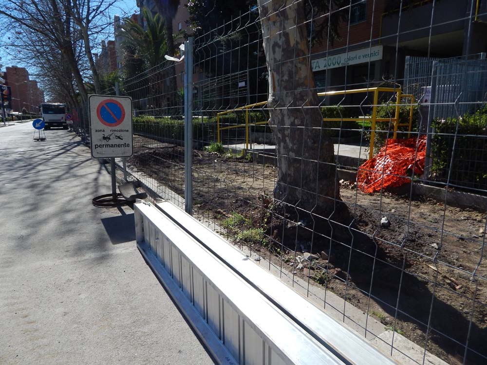 i lavori in via Inghilterra