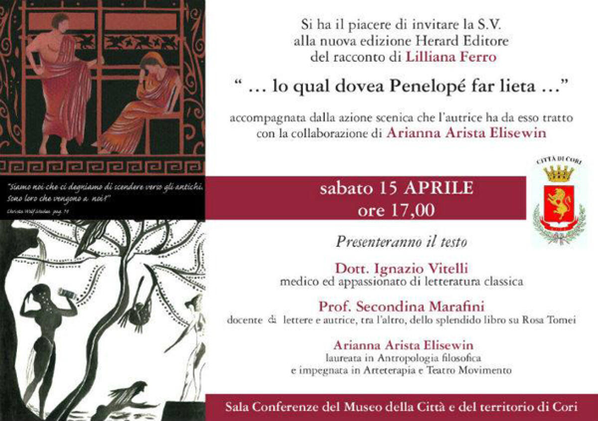 A Cori la presentazione del libro di Lilliana Ferro - 