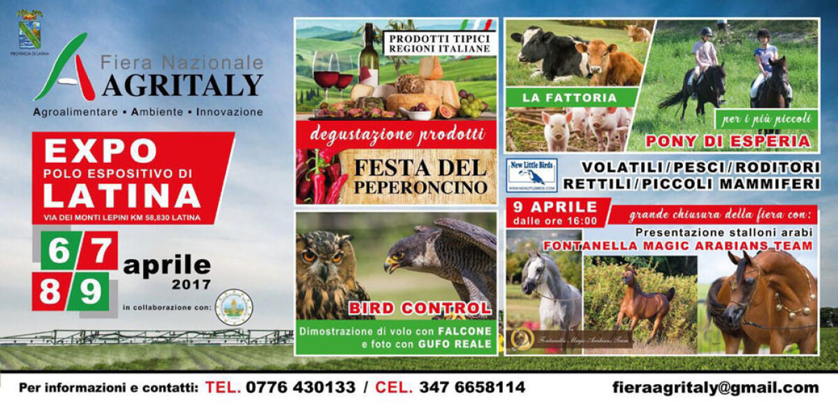 LATINA - Il polo fieristico di via Monti Lepini ospita la fiera nazionale “Agritaly”. - 