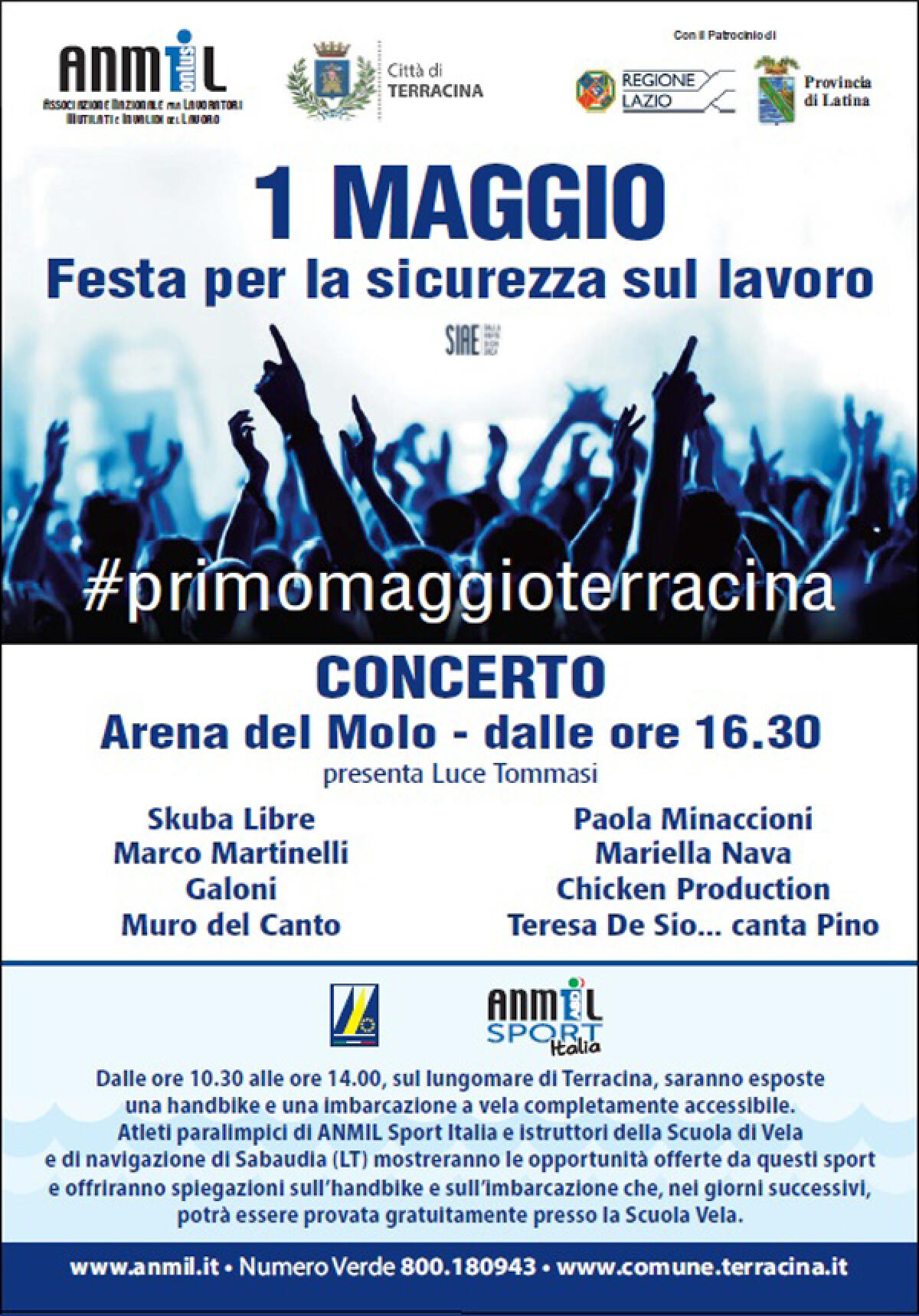 Festa del Lavoro e prima edizione di #PrimoMaggioTerracina, organizzata dall'Anmil. - 