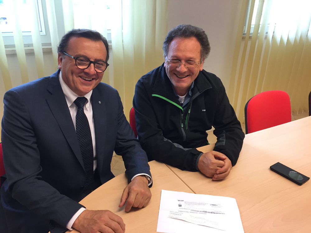 Giuseppe Michelini con Don Angelo Buonaiuto