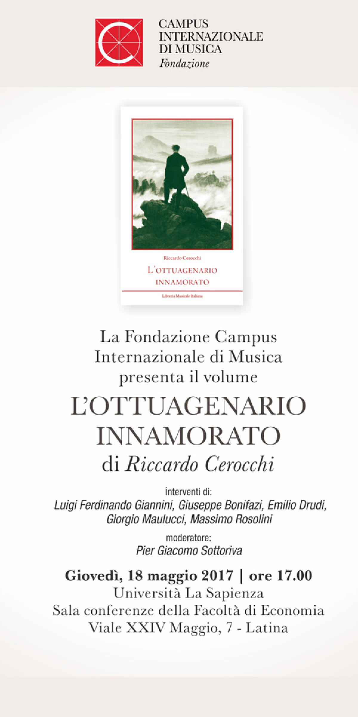 A Latina la presentazione di “L’Ottuagenario innamorato” di Riccardo Cerocchi - 