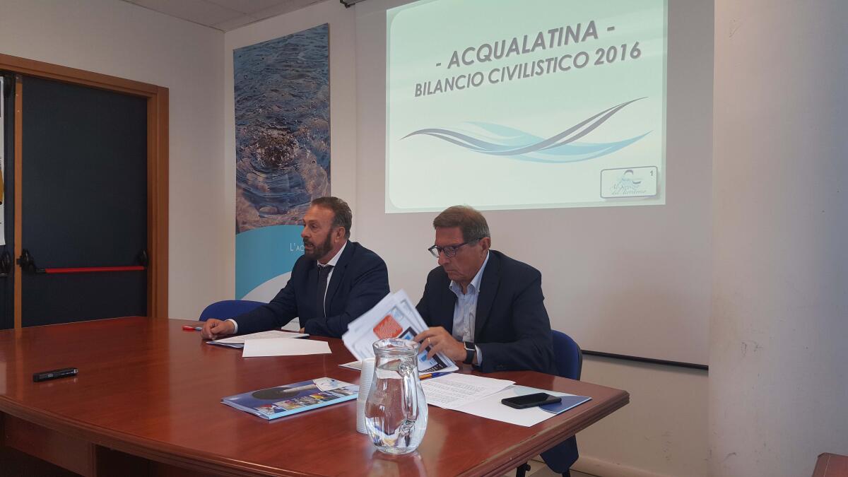 Bilancio 2016: Acqualatina chiude con un attivo di 17,8 milioni di euro - 