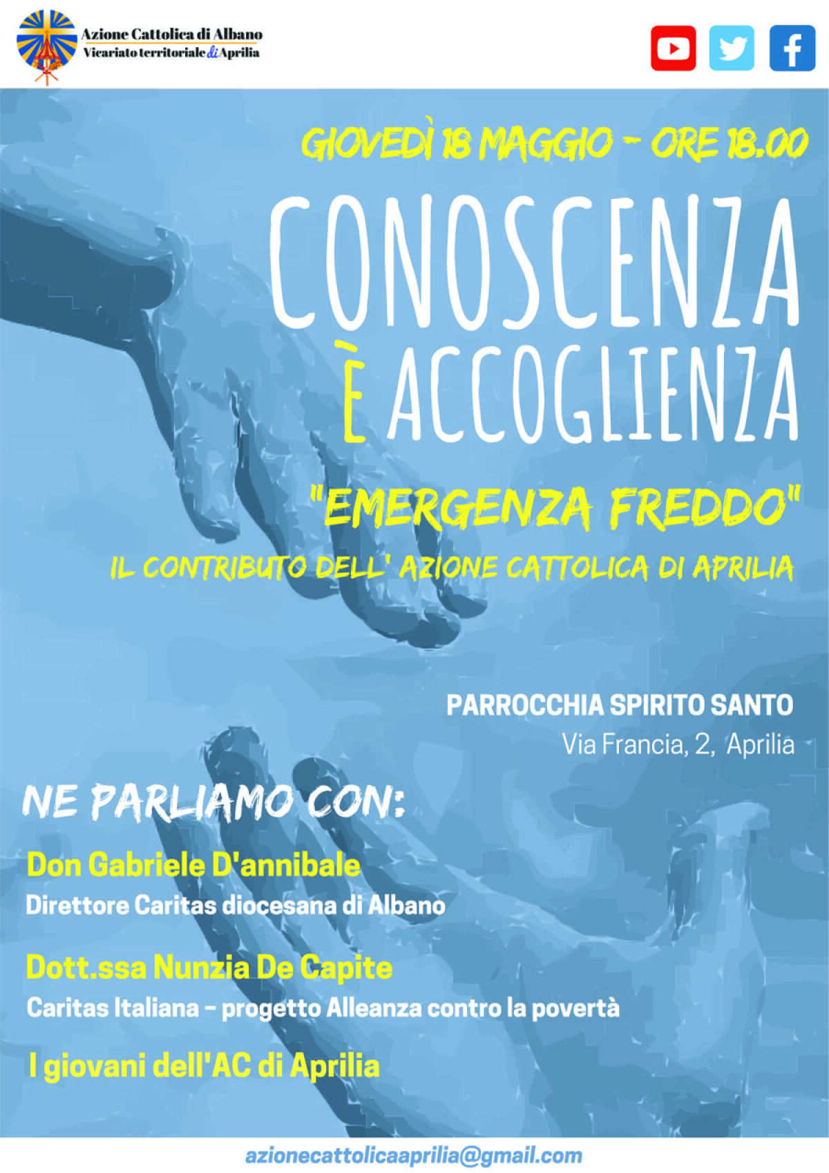 Conoscenza è accoglienza, l'incontro organizzato dall'Azione Cattolica di Aprilia - 