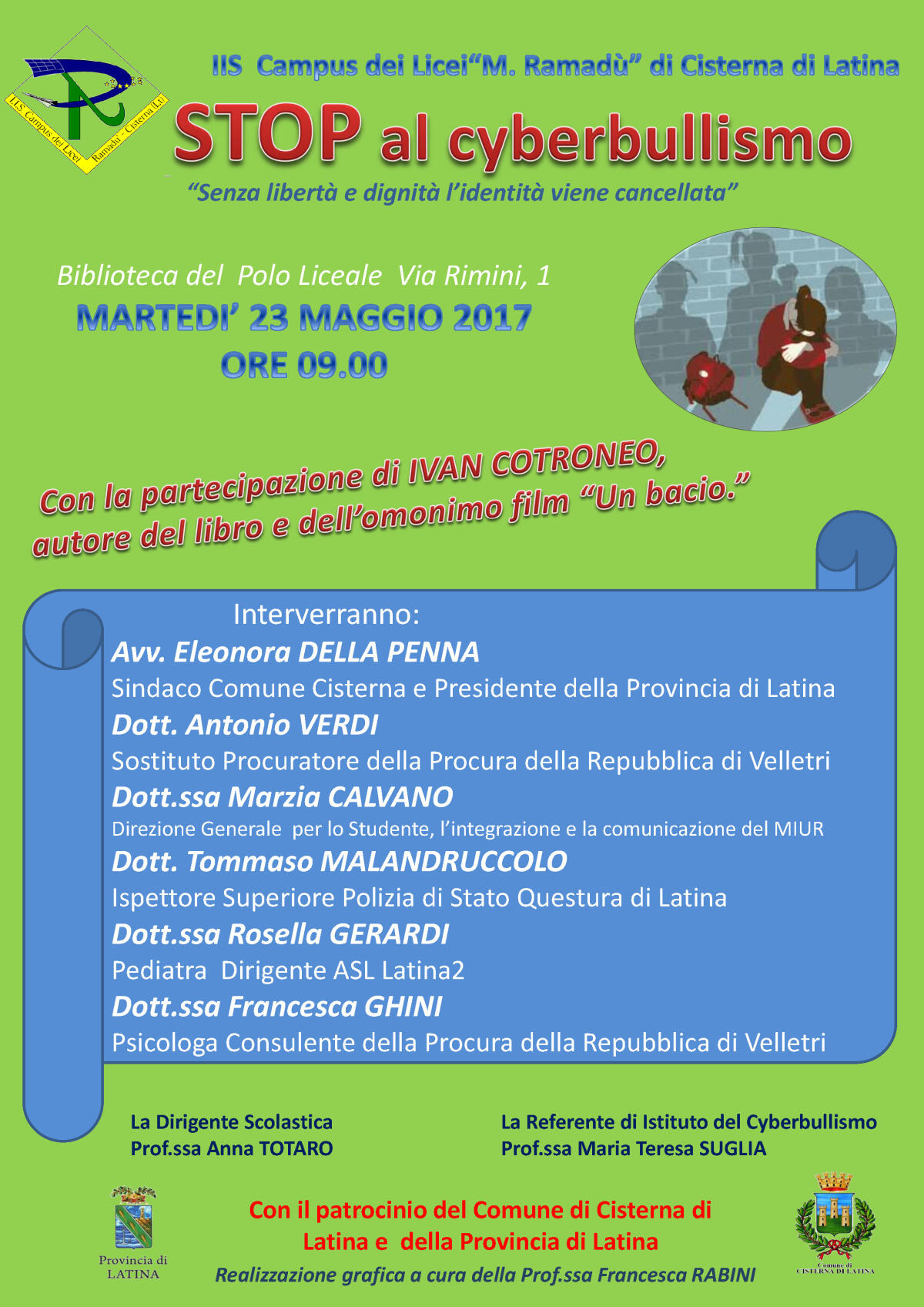 "Stop al cyberbullismo", l'incontro all'Istituto Ramadù di Cisterna con Ivan Cotroneo - 