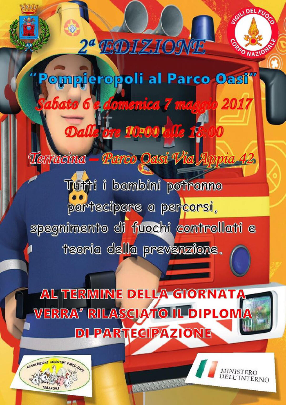 A Terracina la seconda edizione di Pompieropoli al Parco Oasi - 