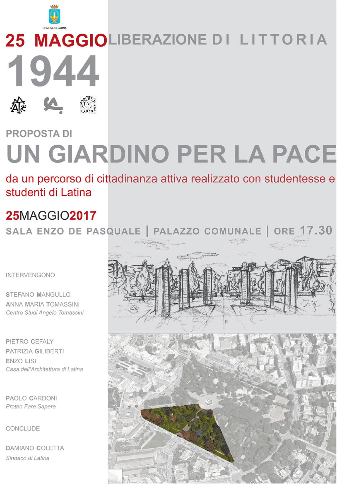 LATINA - “Un Giardino per la Pace” per la liberazione di Littoria. Questo giovedì la presentazione della proposta. - 