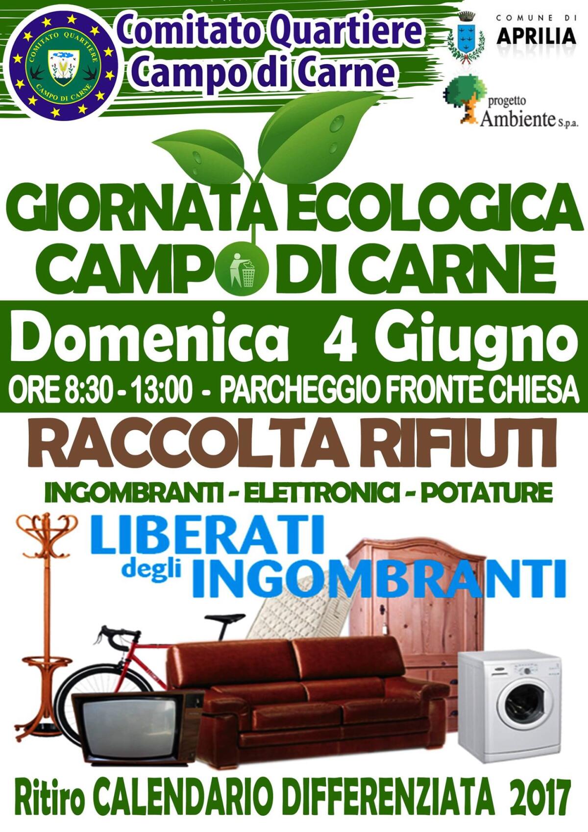 Giornata ecologica a Campo di Carne, "Liberatevi degli ingombranti" - 