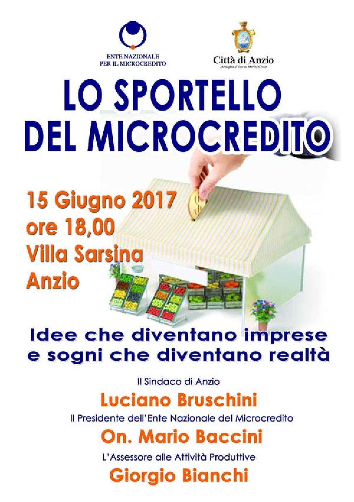ANZIO - Oggi la presentazione dello Sportello Informativo per il  microcredito del Comune. - 