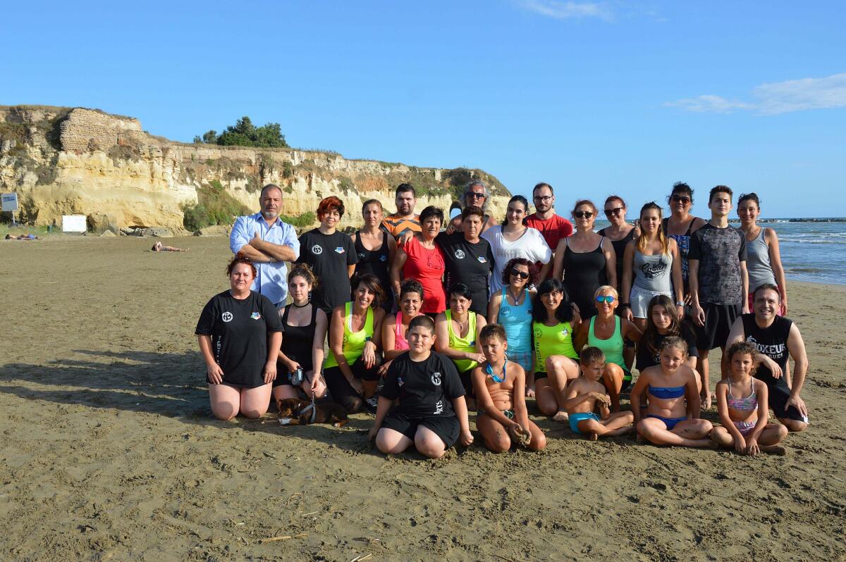 Le atlete della Palestra Selciatella al II Martial Aerobic on the beach ad Anzio - 