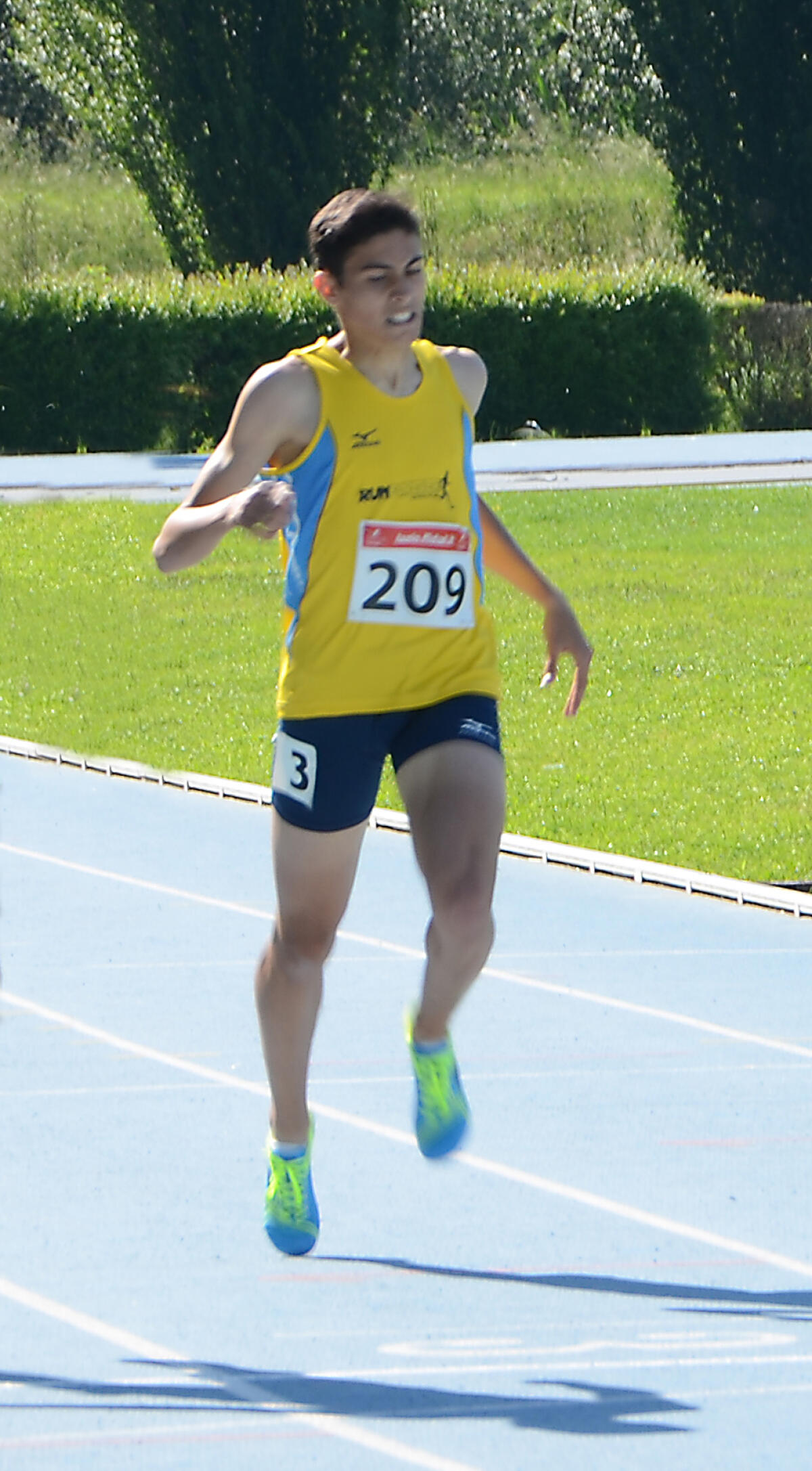 Mattia Rinaldi della Runforever Aprilia ai Campionati Nazionali Allievi a Rieti - 