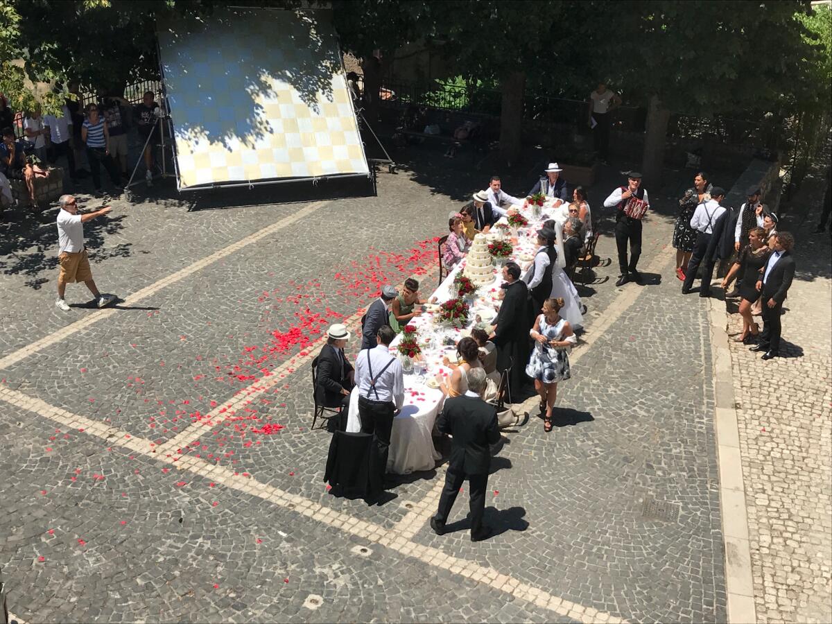 Al Belvedere di Sermoneta si gira lo spot con Van Damme - 