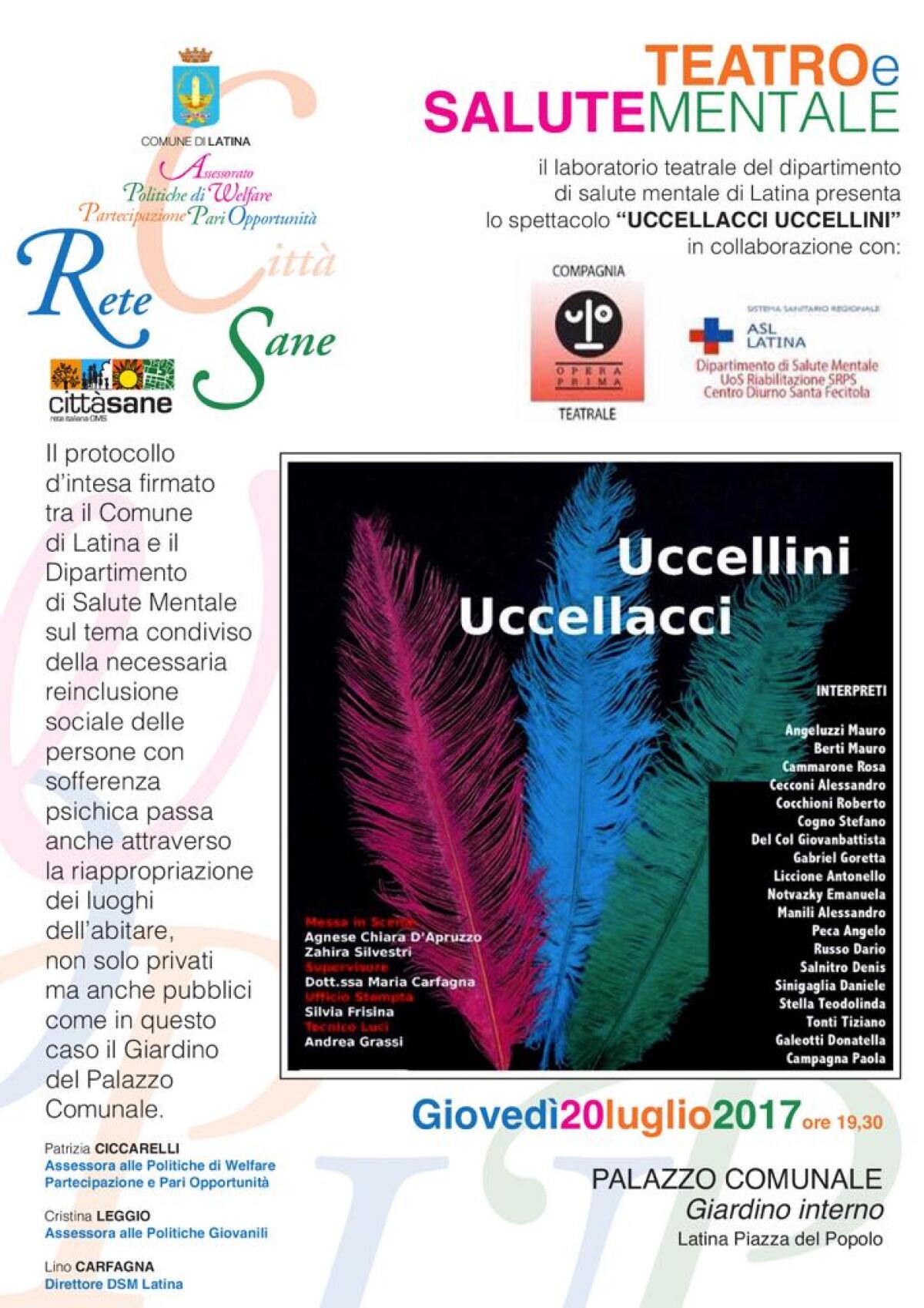 A Latina l’inclusione sociale passa attraverso il teatro, in scena "Uccellacci Uccellini" - 