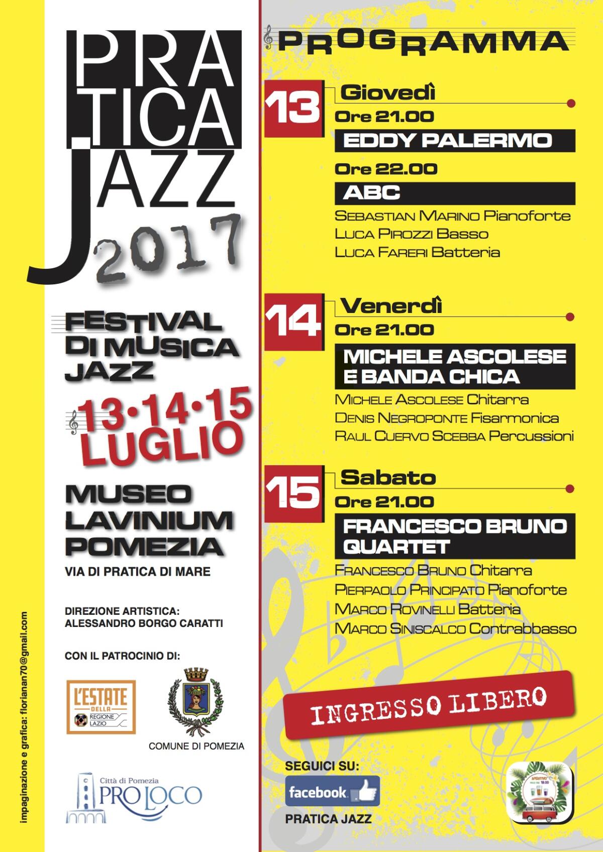 A Pomezia in scena il “Pratica Jazz” con Eddy Palermo, Michele Ascolese e altri - 