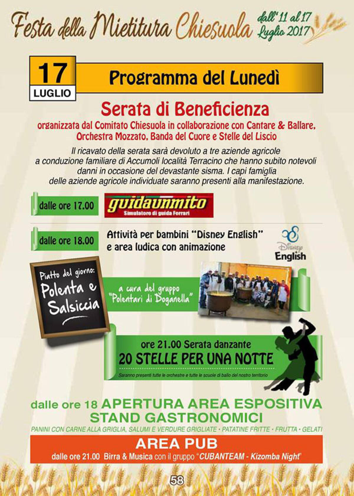 A Latina sino al 17 luglio “Festa della Mietitura della Chiesuola”. - 