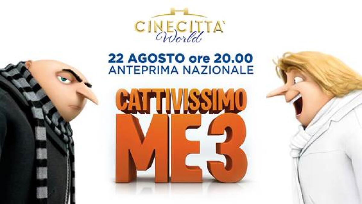 A Cinecittà World oggi l'anteprima italiana di "Cattivissimo Me 3". - 