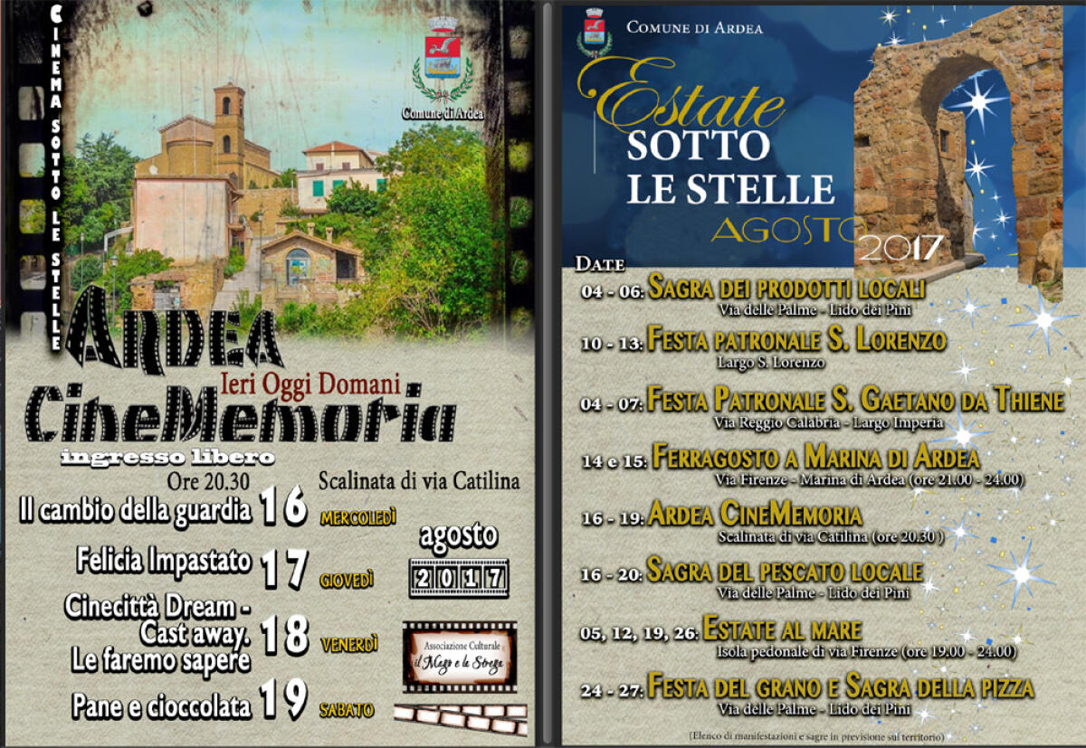 Nel centro storico di Ardea la rassegna cinematografica “CineMemoria”. - 