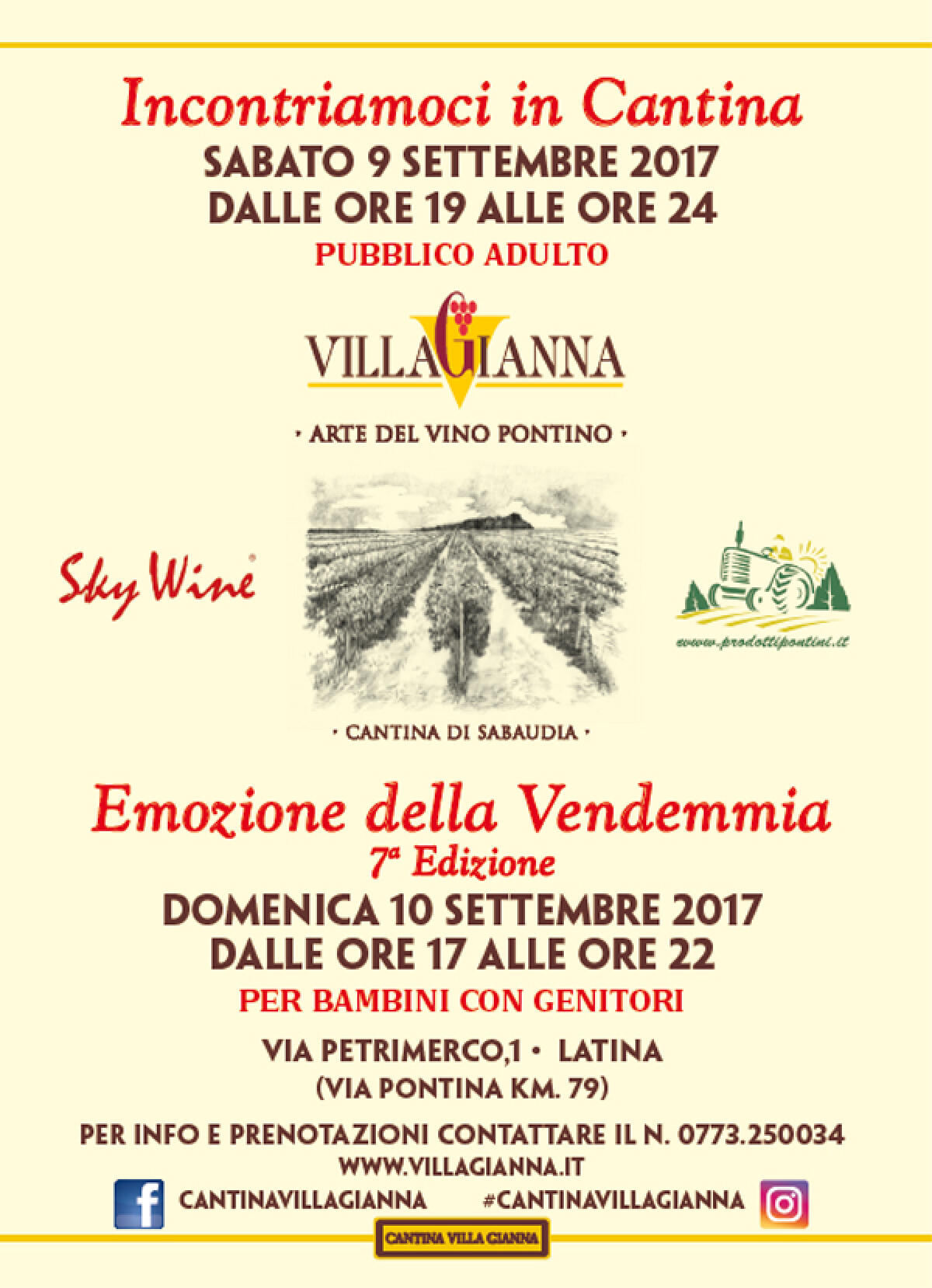 LATINA - Questo fine settimana due eventi da non perdere alla Cantina Villa Gianna. - 