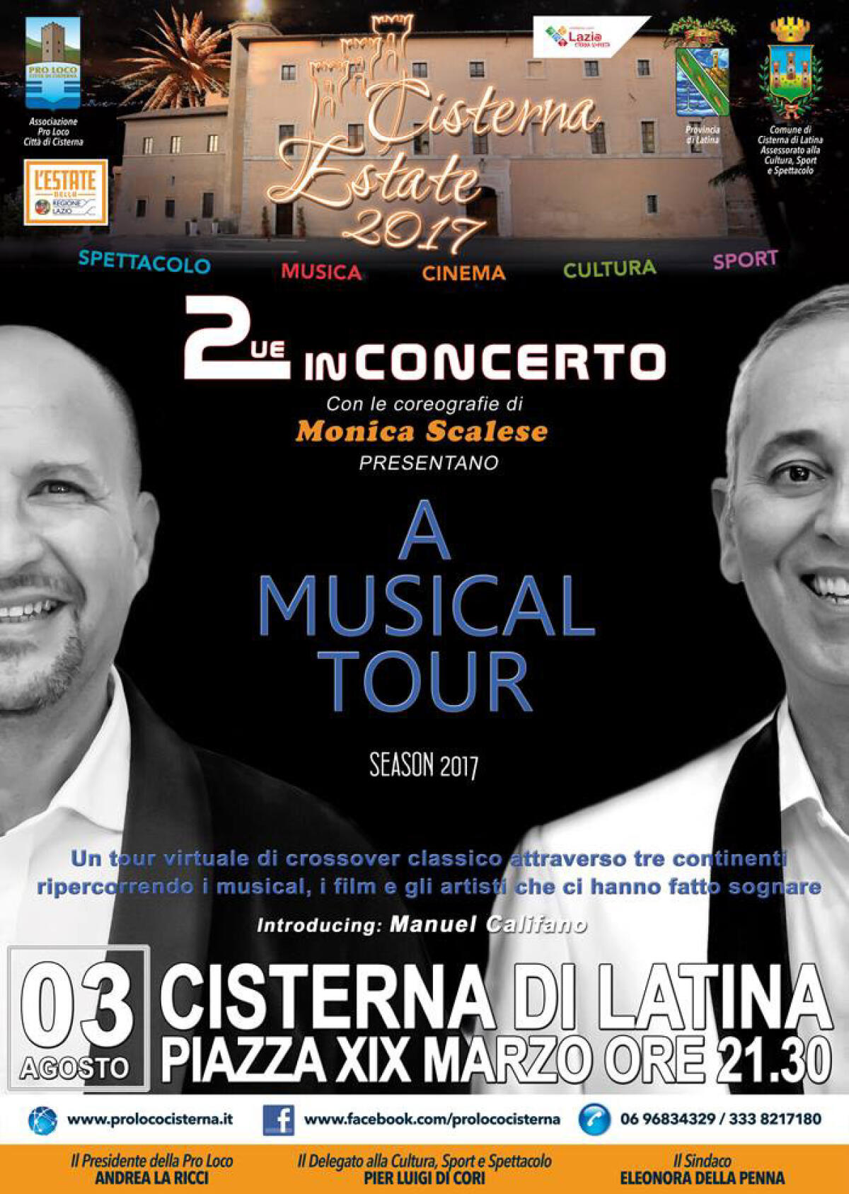 I 2UE in concerto questa sera in Piazza XIX Marzo a Cisterna. - 