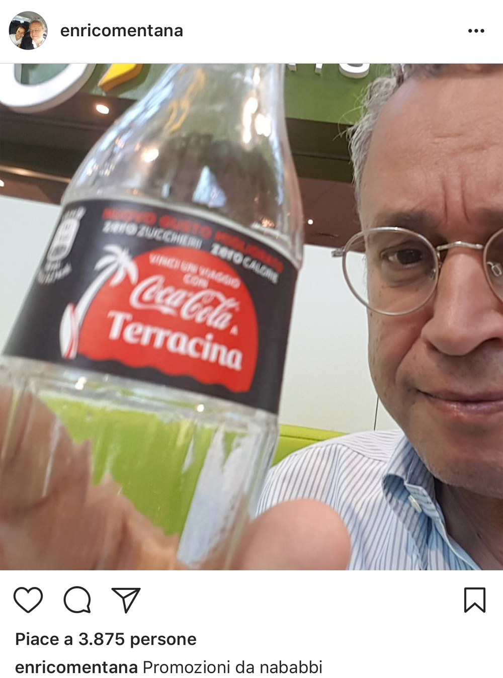 Il post su Instagram