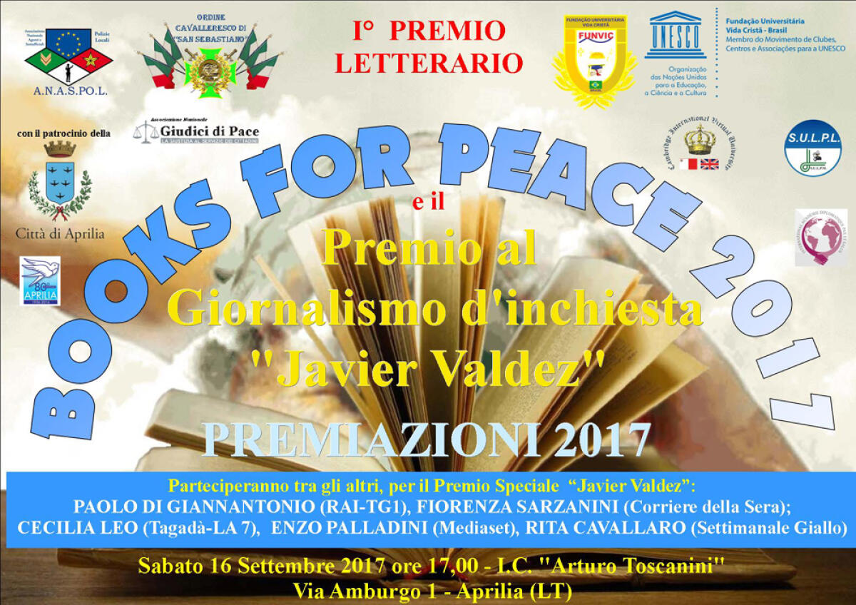Aprilia - Concorso letterario “Books for Peace”, la premiazione - 