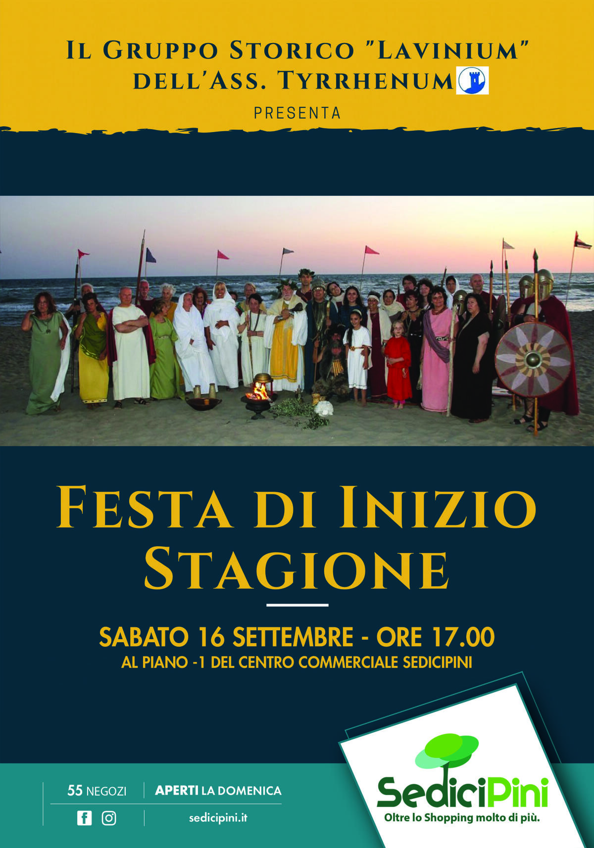 Al centro commerciale “16 Pini” di Pomezia la festa di inizio stagione del Gruppo Storico “Lavinium”. - 