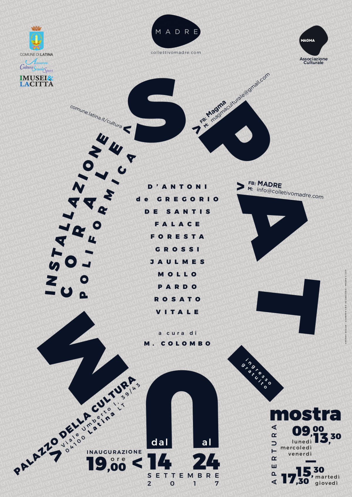 Latina, al via la mostra Spatium-Installazione corale poliformica - 