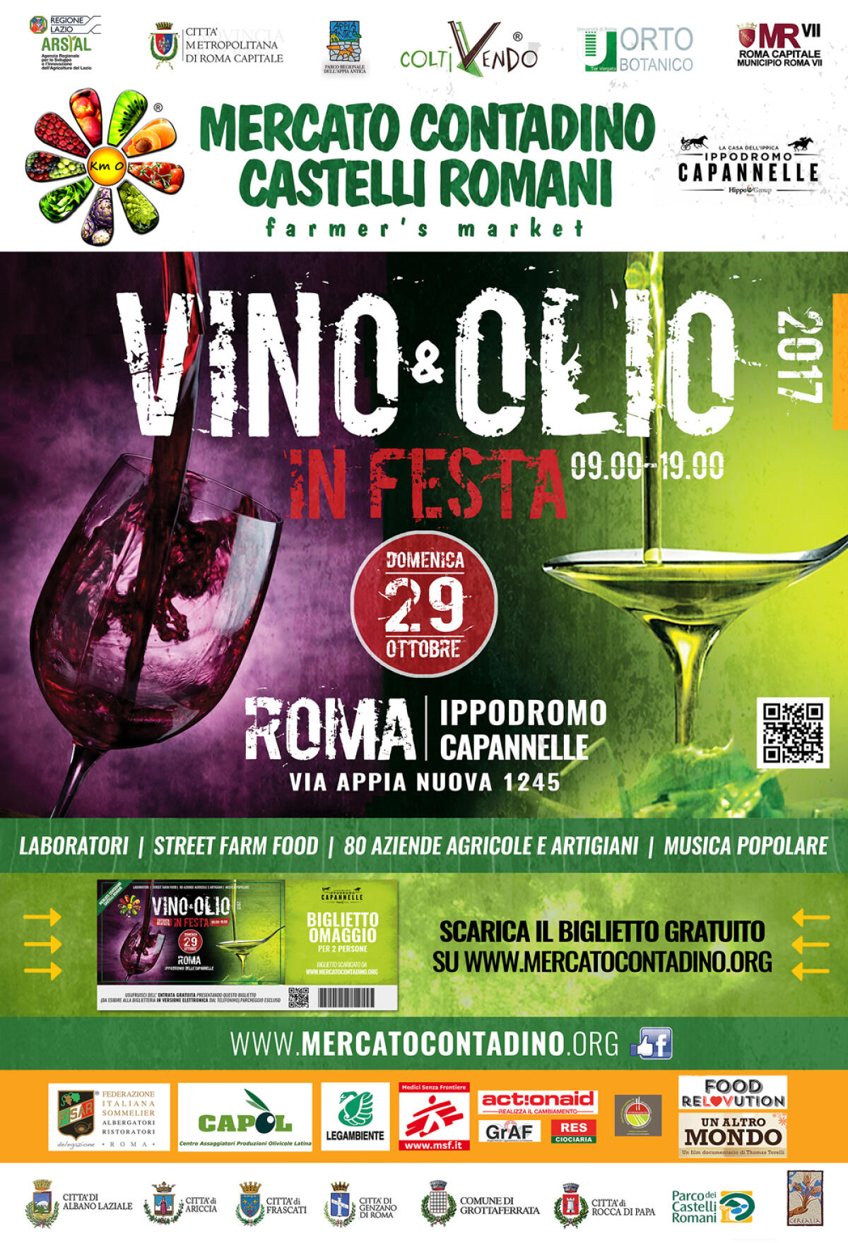 Terza edizione di Vino e Olio in Festa grazie al Mercato Contadino di Capannelle - 