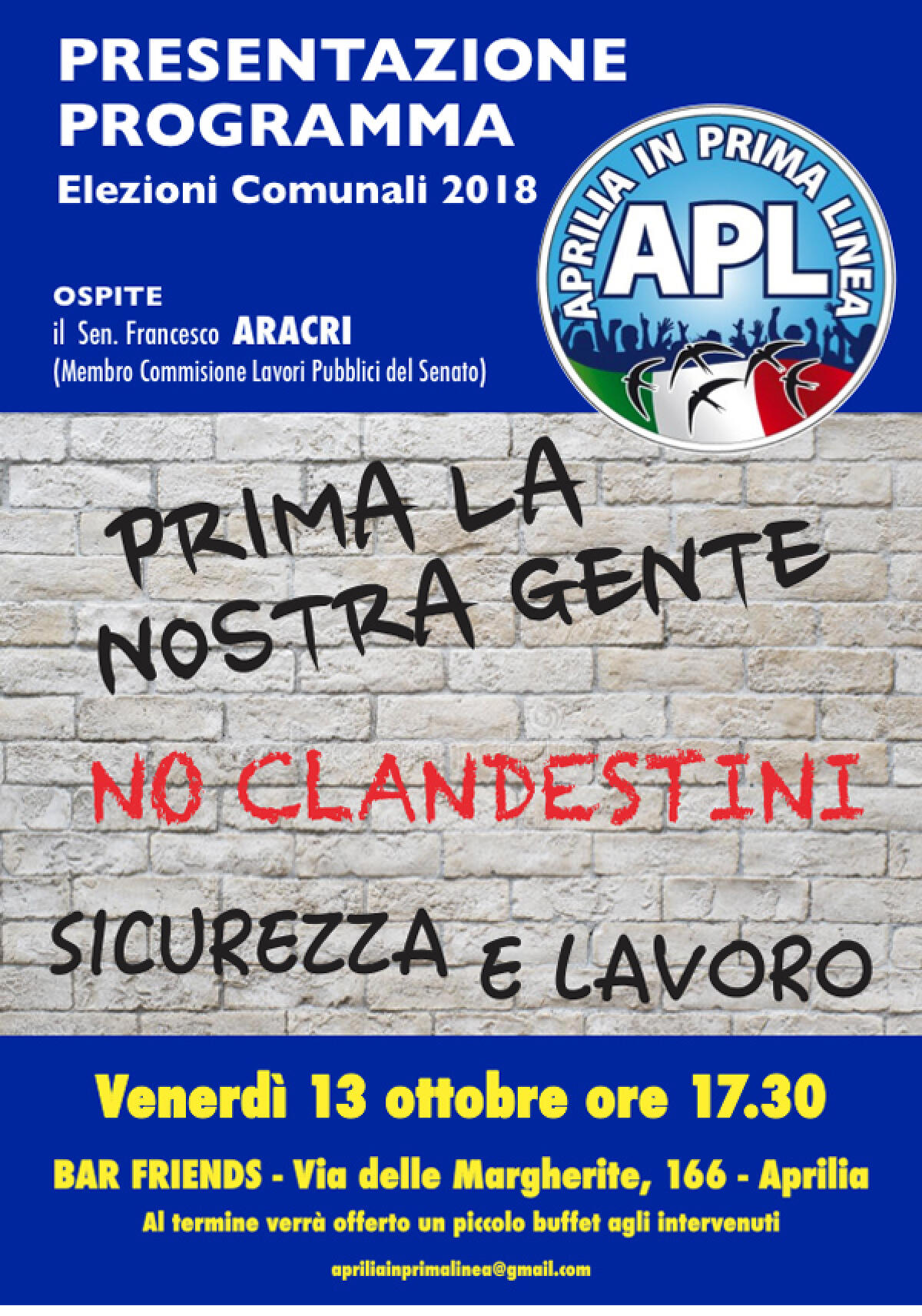 Il gruppo “Aprilia in Prima Linea” presenta il proprio programma elettorale - 