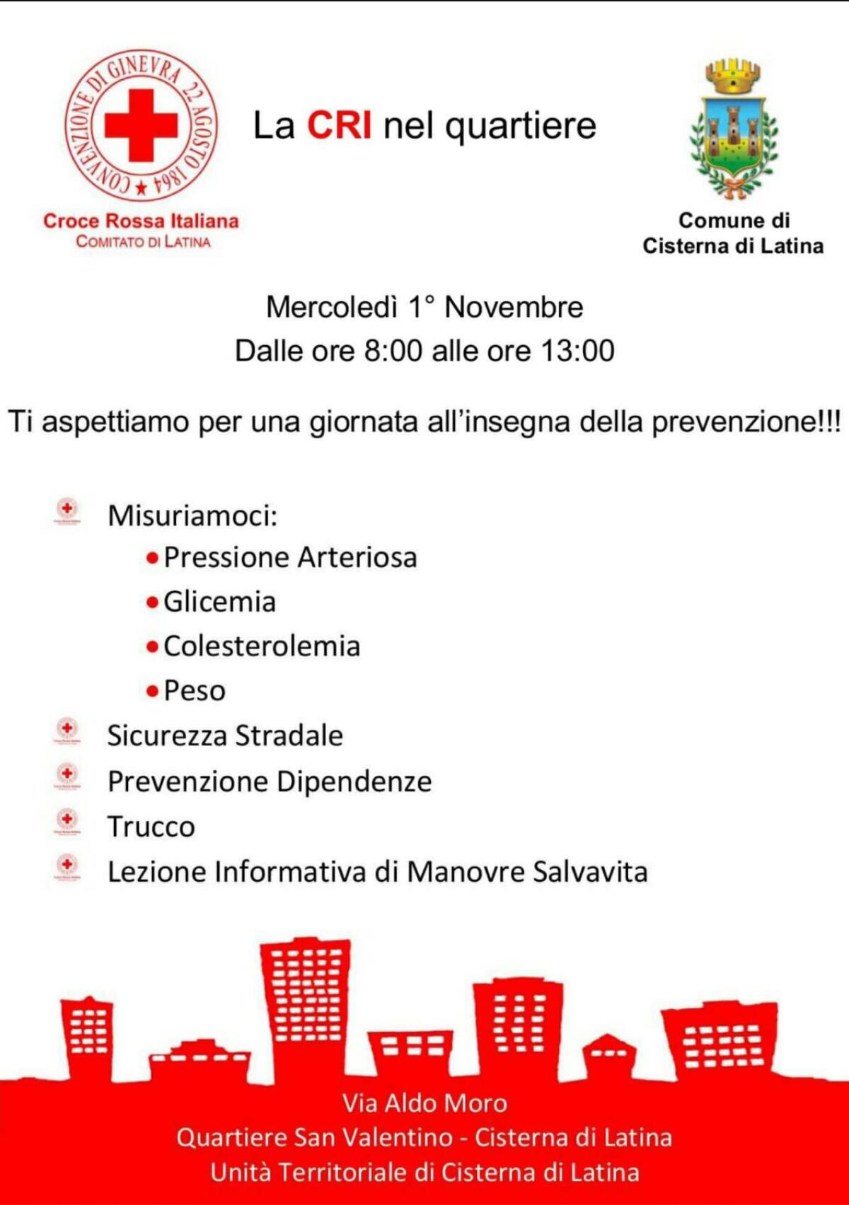La prevenzione protagonista al quartiere San Valentino di Cisterna - 