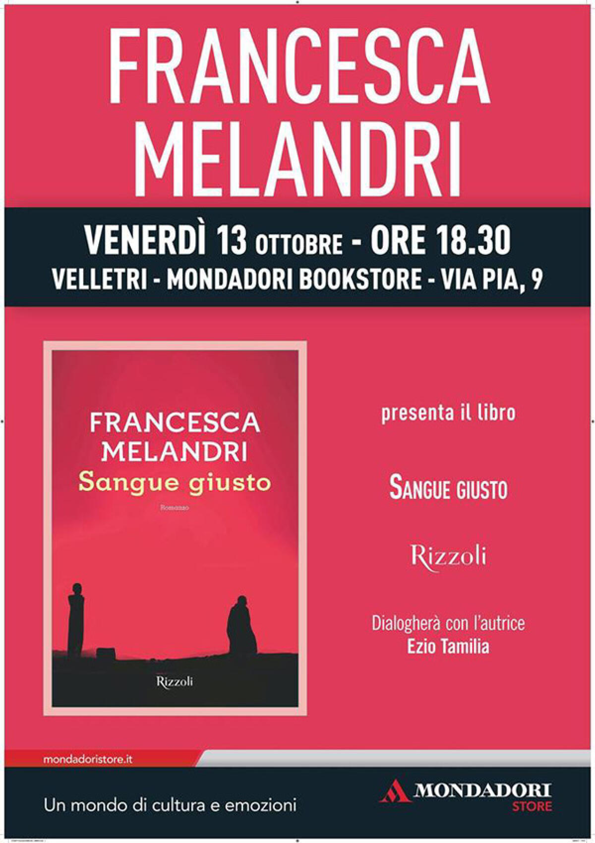 Velletri, Francesca Melandri presenta il suo nuovo libro - 