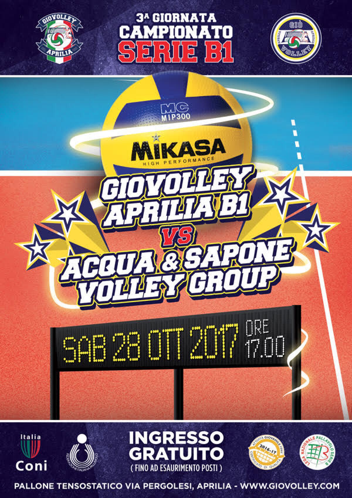 Pallavolo femminile B1: la Giò Volley Aprilia oggi ospita la Volley Group Roma. - 