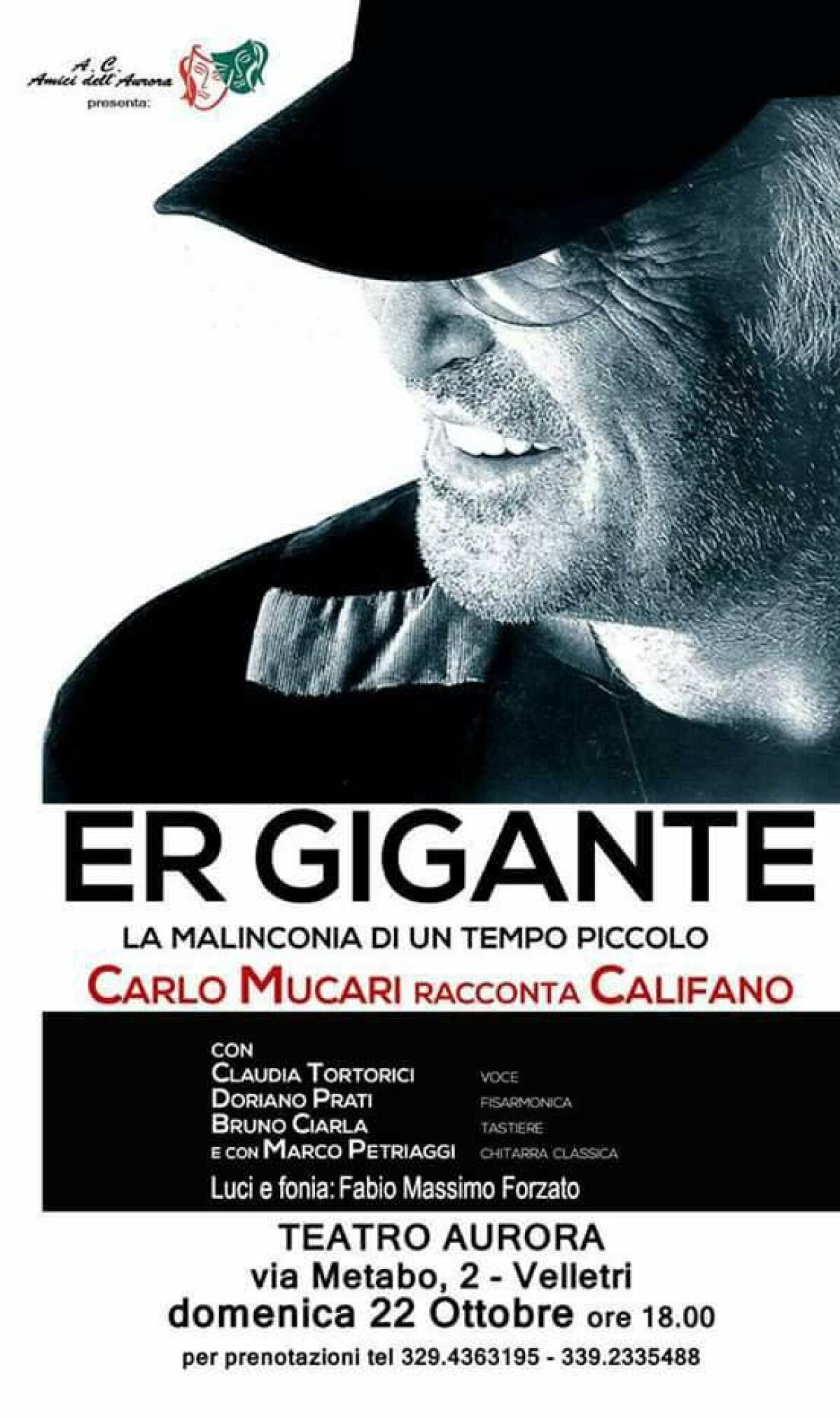 Al teatro Aurora di Velletri l'omaggio a Franco Califano - 