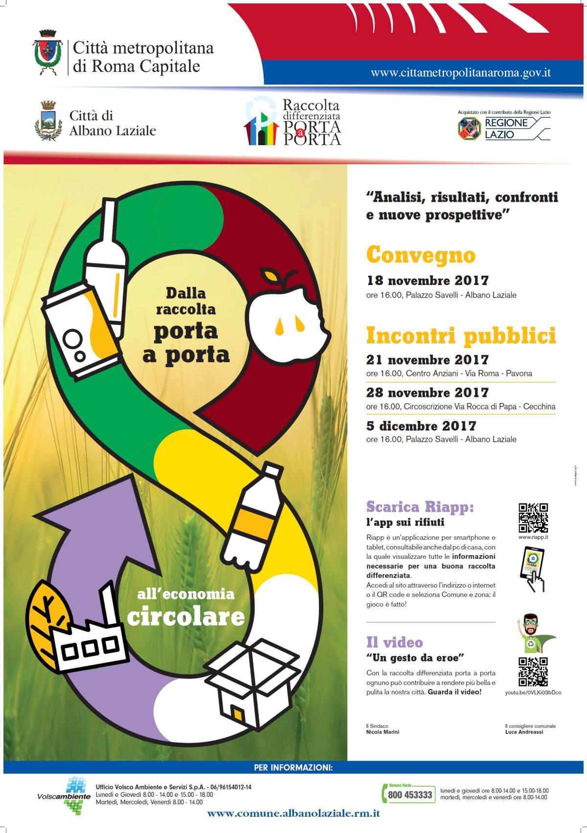 Dalla raccolta porta a porta all’economia circolare, l'incontro ad Albano - 